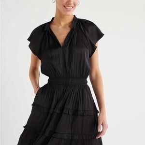 Elegant Black Women's Dress scoop size S(4-6)